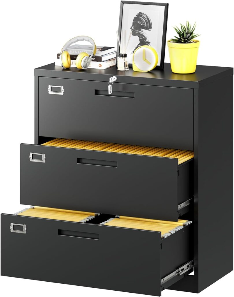 Image of Fesbos Lateral File Cabinet with Lockable Drawers