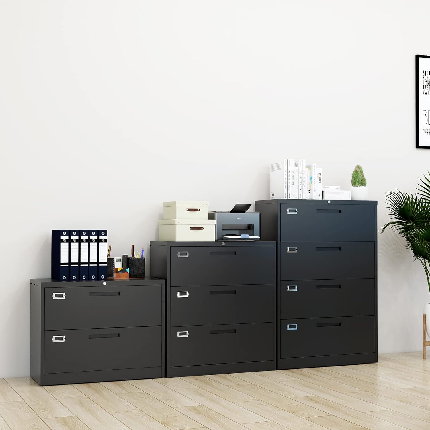 Image of Fesbos Lateral File Cabinet with Lockable Drawers