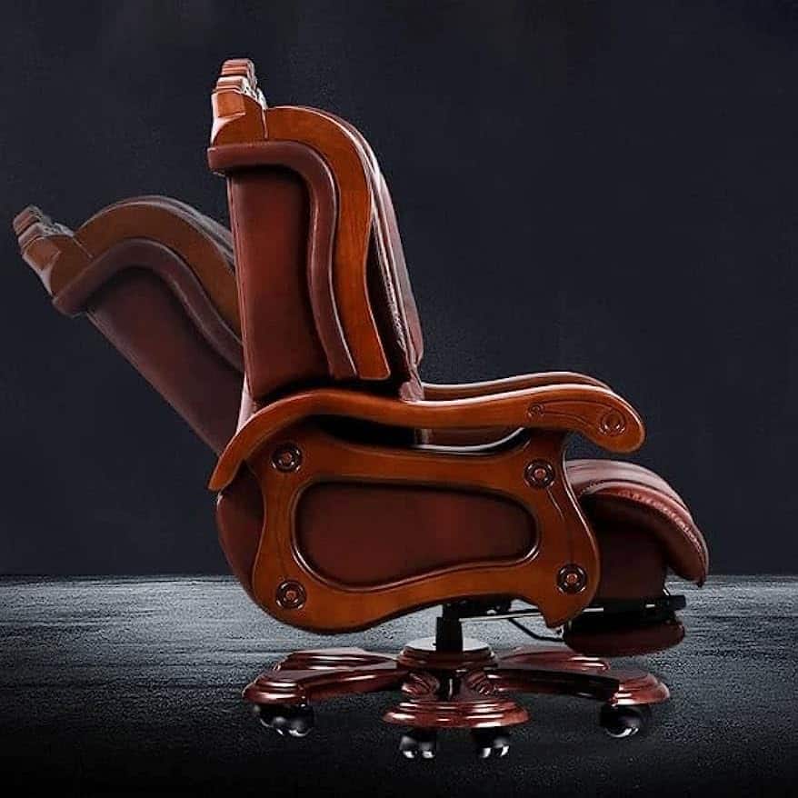 Image of LIUZH Recliner Leather Manager Office Chair