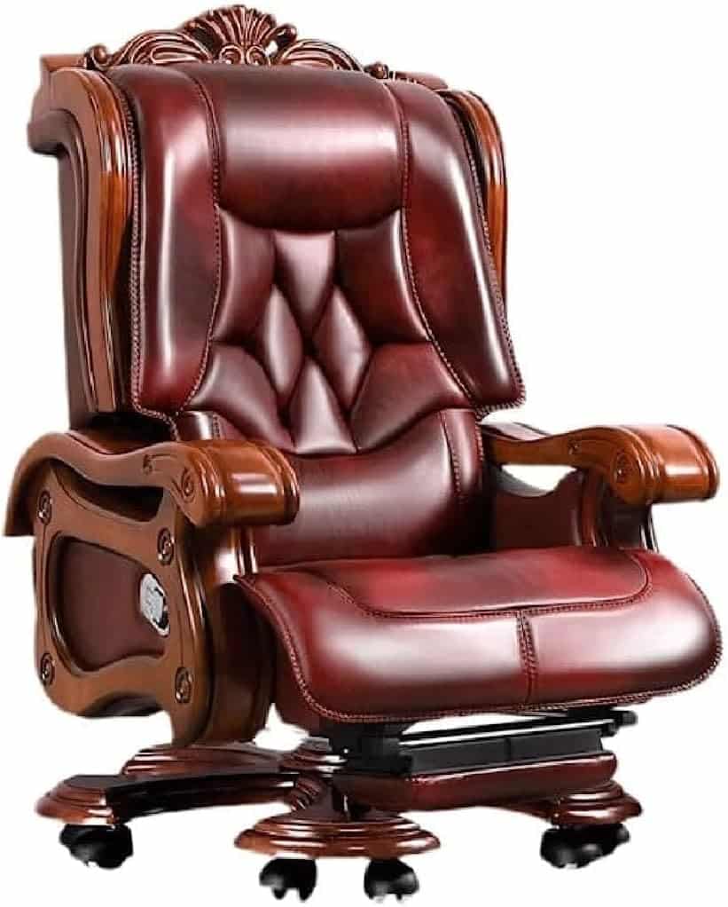 Image of LIUZH Recliner Leather Manager Office Chair