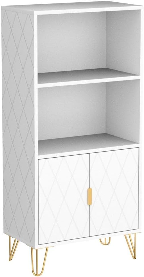 Image of Anbuy Open Shelf Bookcase with Doors Set of 2 from Essential Office Furniture