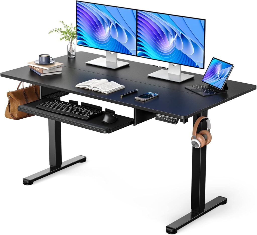 Image of ErGear Electric Standing Desk with Keyboard Tray from Essential Office Furniture