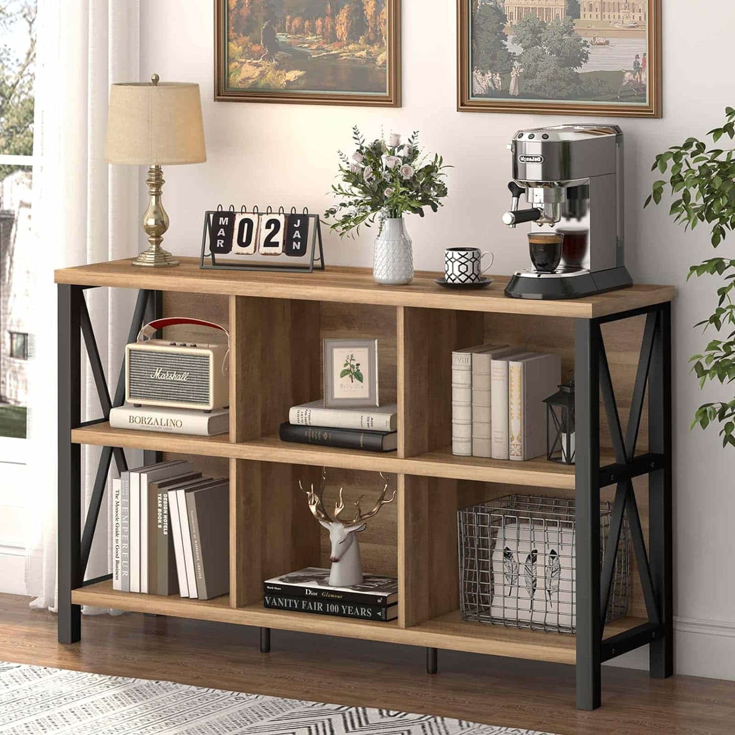 Image of FATORRI 6 Cube Storage Organizer with Shelf from Essential Office Furniture