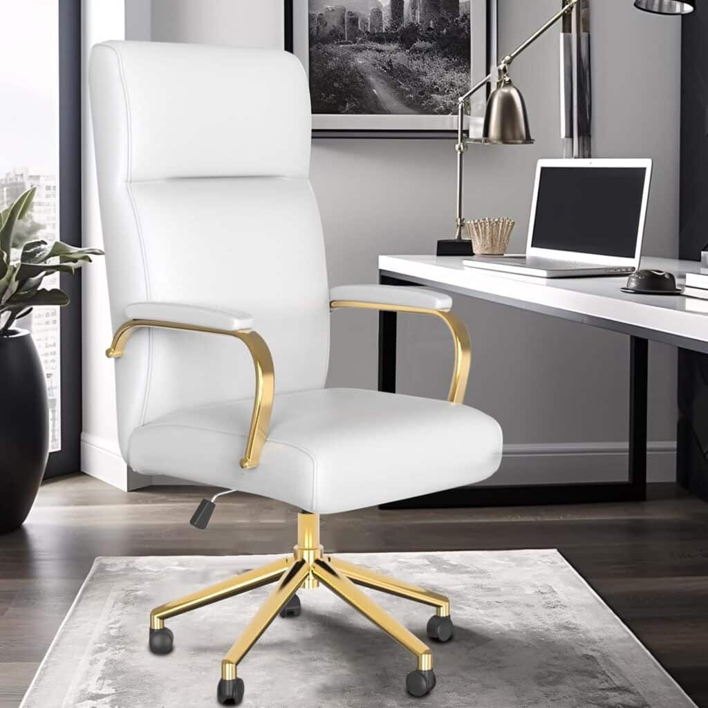 Image of GXJ White Leather Executive Office Chair from Essential Office Furniture