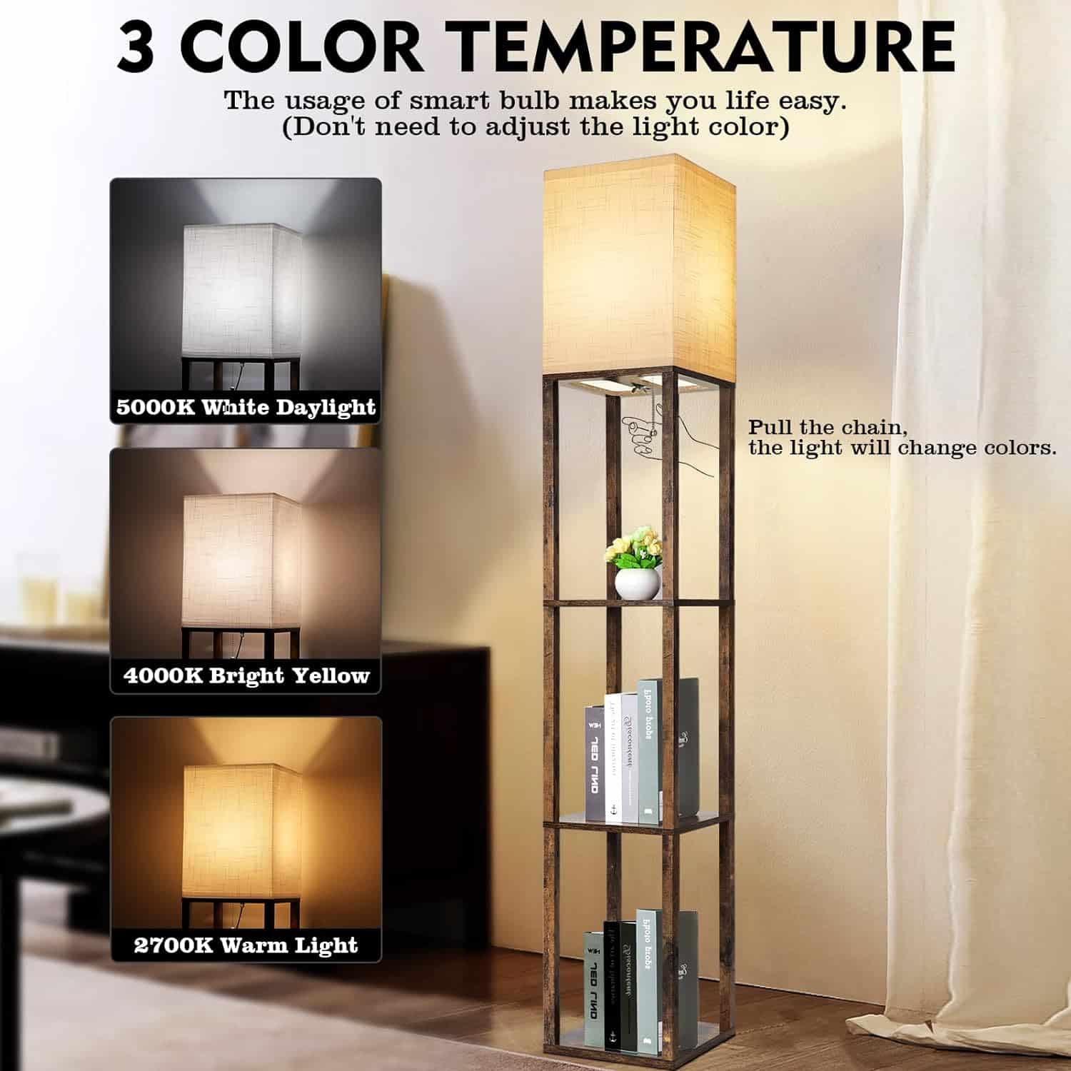 Image of RUNTOP Floor Lamp with Shelves from Essential Office Furniture