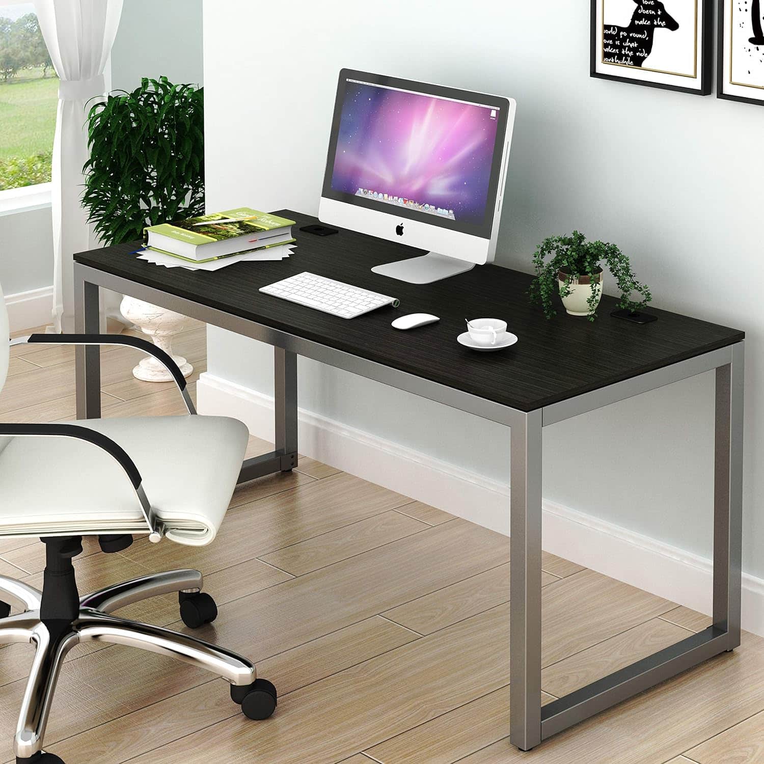 Image of SHW Home Office 55-Inch Large Computer Desk from Essential Office Furniture
