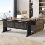 Tribesigns 63 Inch Executive Desk with File Cabinet