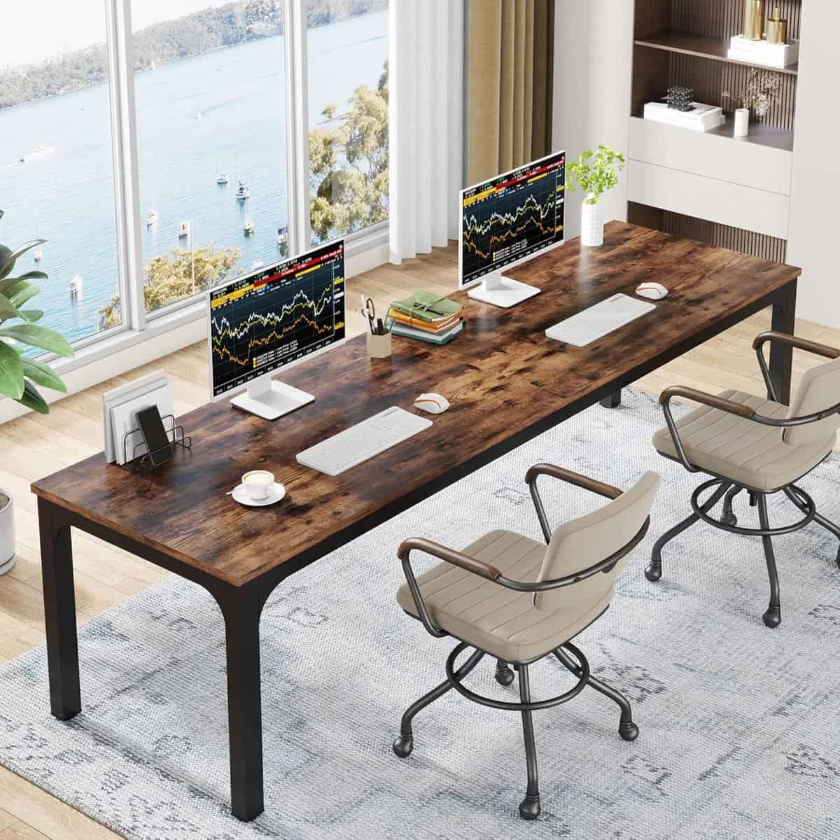 Tribesigns 78.7 Inches Extra Long Computer Desk 2 Person Desk