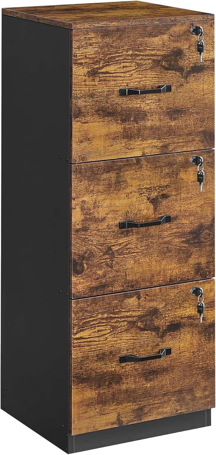 VASAGLE 3-Drawer Vertical File Cabinet