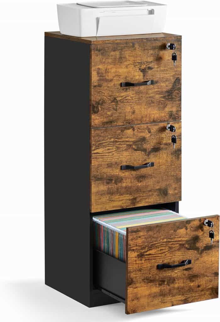 Image of VASAGLE 3-Drawer Vertical File Cabinet from Essential Office Funiture