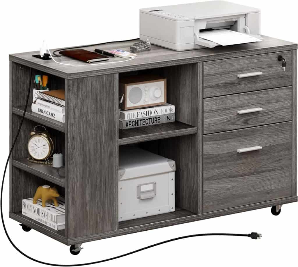 Image of YITAHOME File Cabinet with Charging Station from Essential Office Furniture