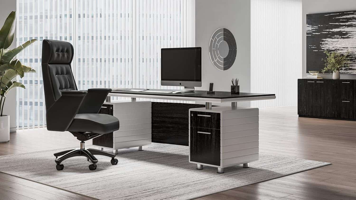 ZURI Furniture Modern Kennedy Executive Desk