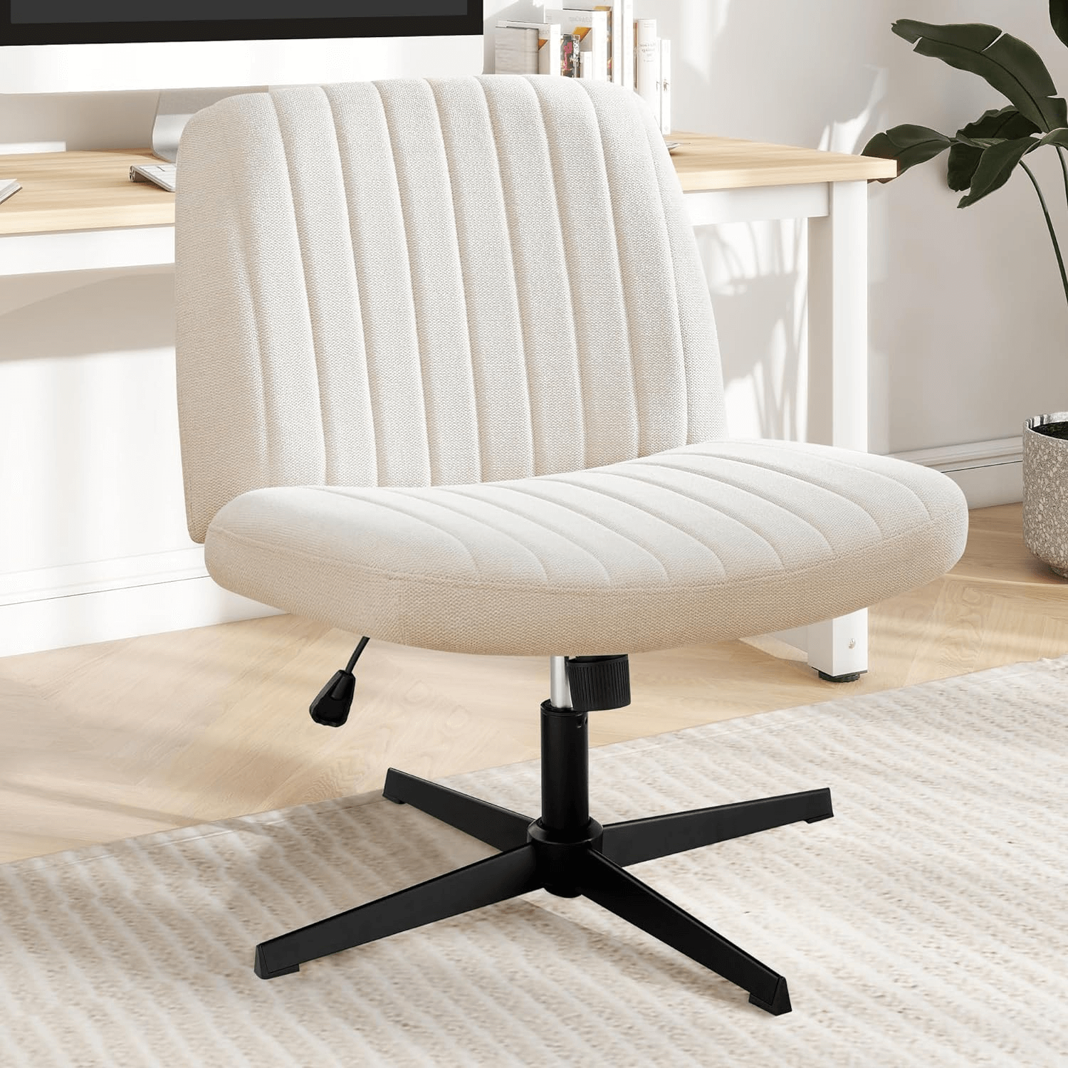 DUMOS Criss Cross Chair Legged Office Wide Comfy Desk Seat