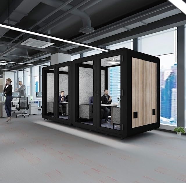 Generic Mobile Office pod Booth Meeting Room, Medium, Black