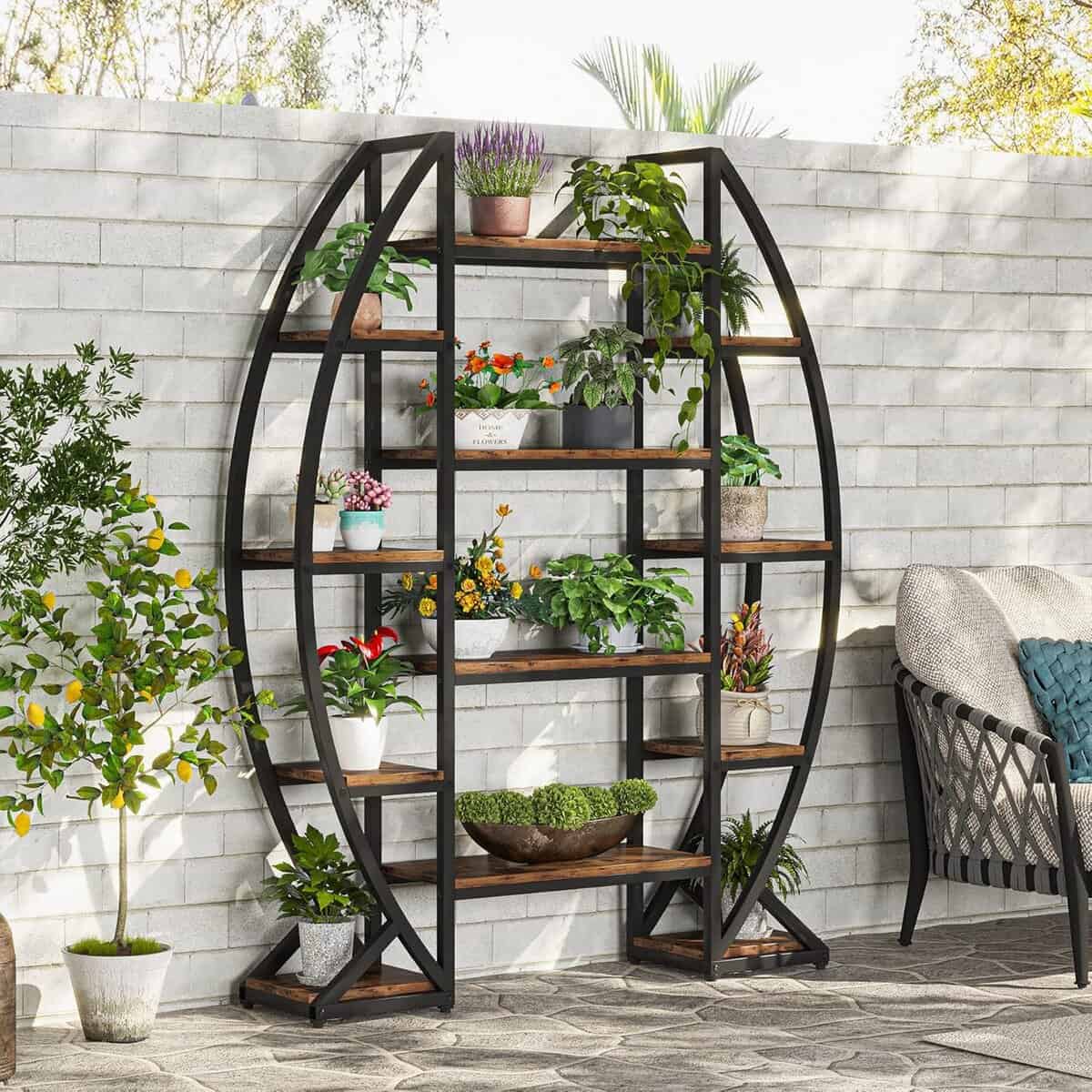 Tribesigns 69-Inch 8-Tier Curved Plant Stand