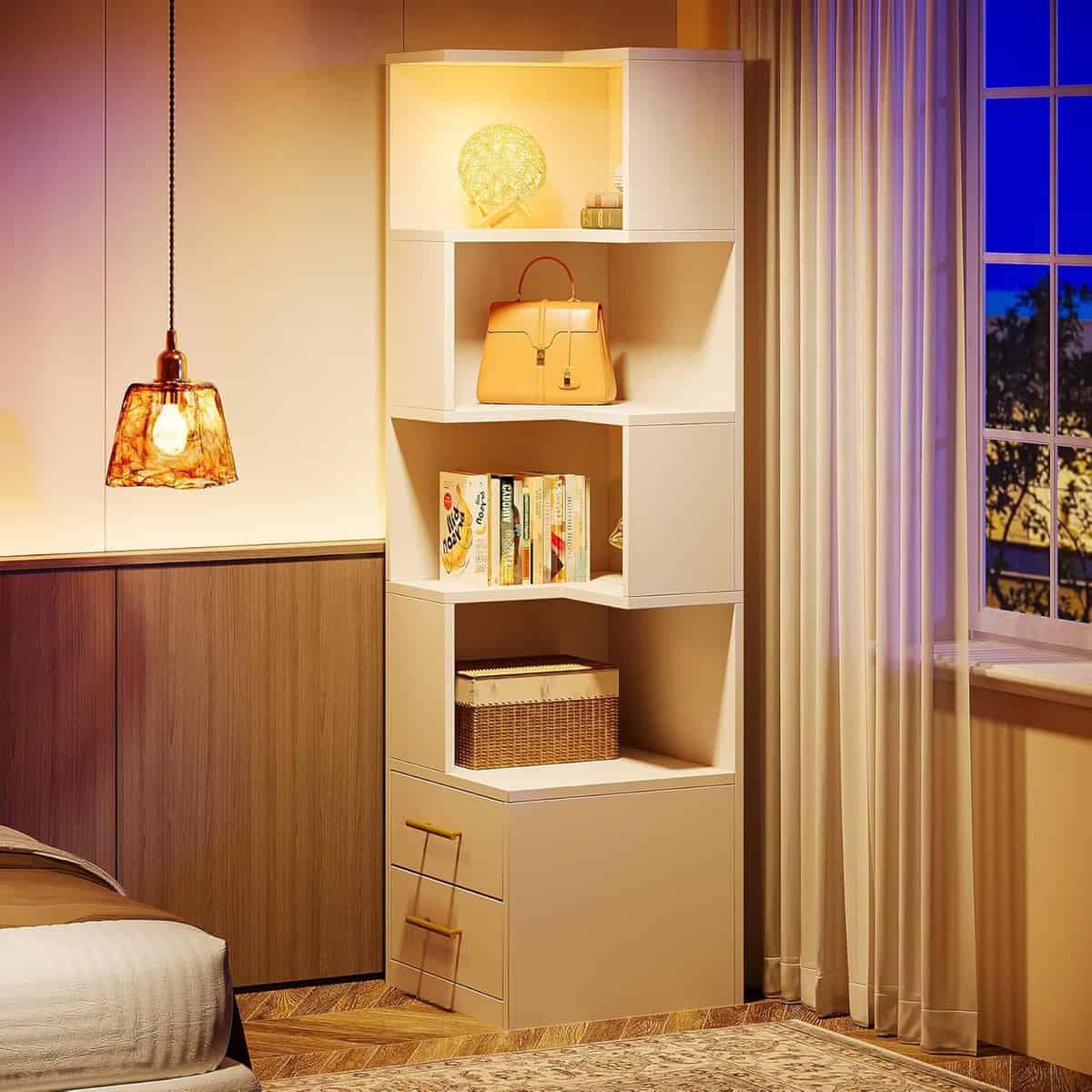 Tribesigns 5-Tier Corner Bookshelf