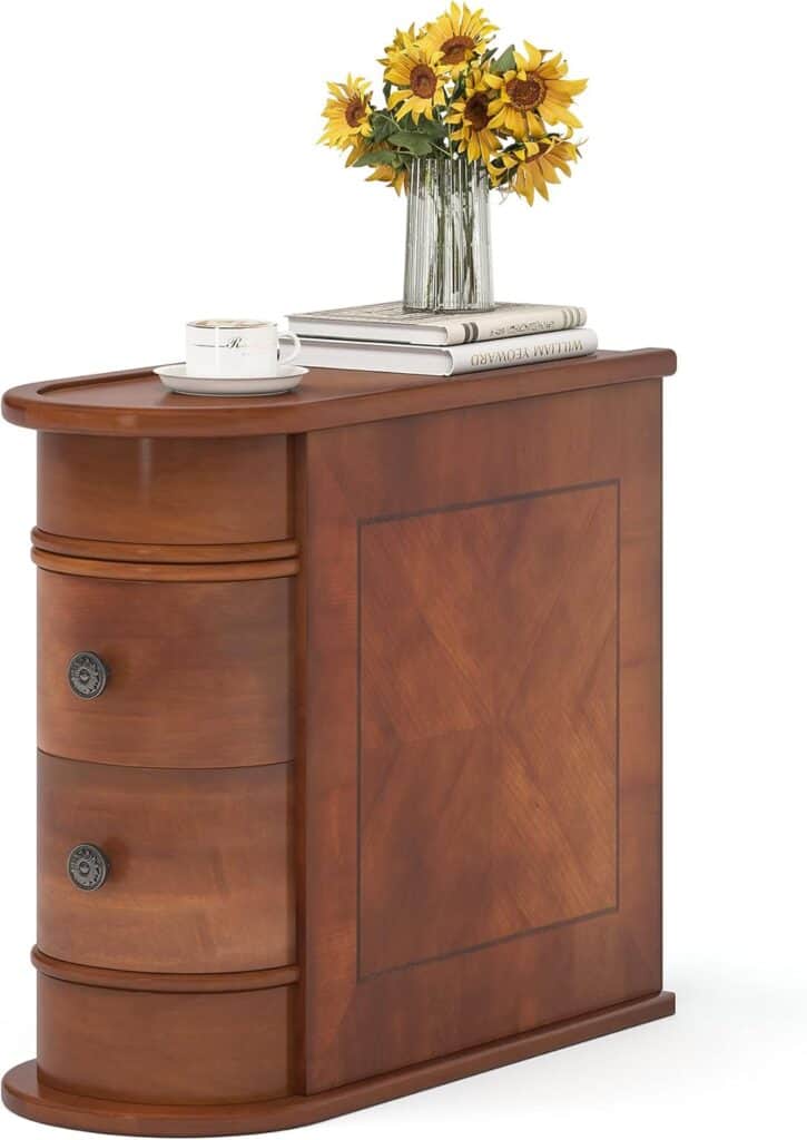 LITTLE TREE 2-Drawer Wood End Table