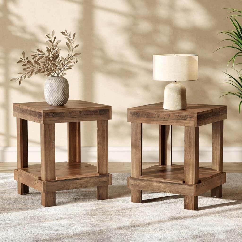 LITTLE TREE 26-Inch Farmhouse Side Table