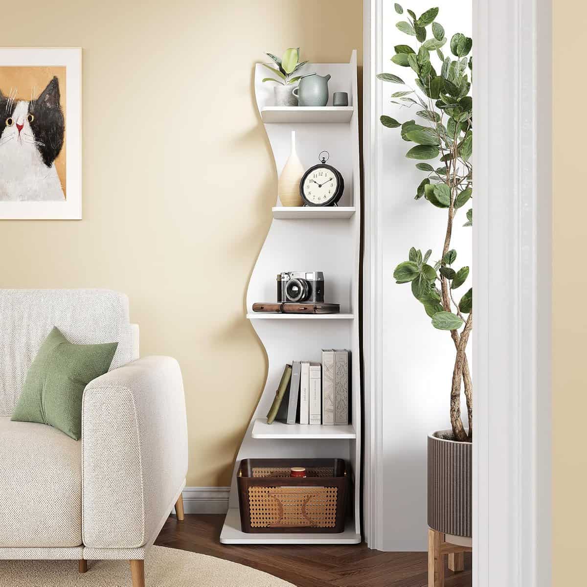LITTLE TREE 70-Inch 5-Tier Corner Shelf