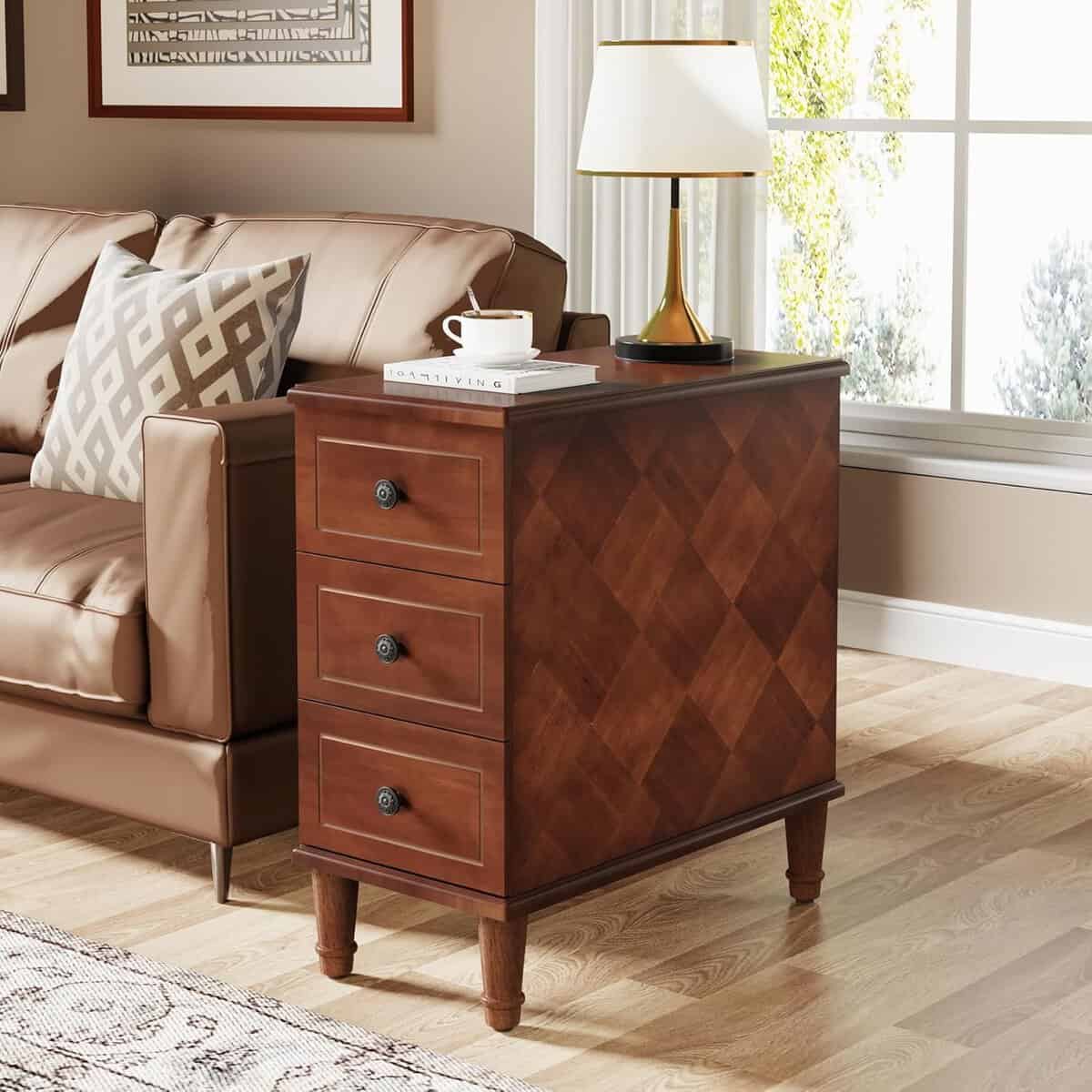 LITTLE TREE Slim 3-Drawer End Table