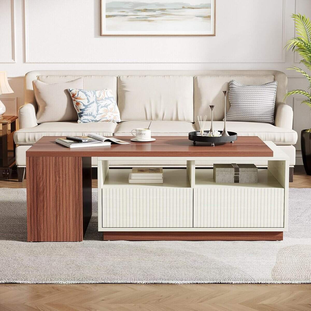 Tribesigns 47-Inch Farmhouse Coffee Table