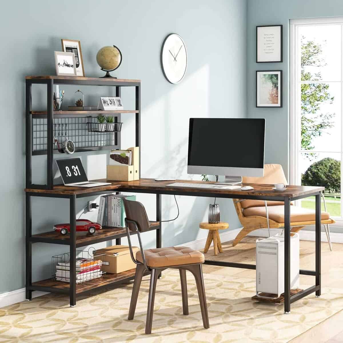 Tribesigns 55-Inch L-Shape Computer Desk 