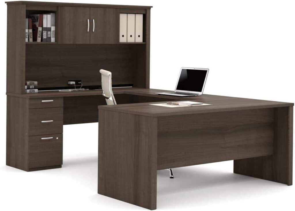 Bestar Logan Executive Office Desk with Hutch