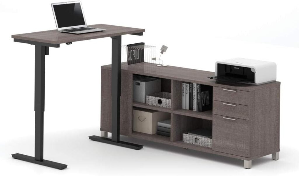 Bestar Pro-Linea 72W L-Shaped Standing Desk