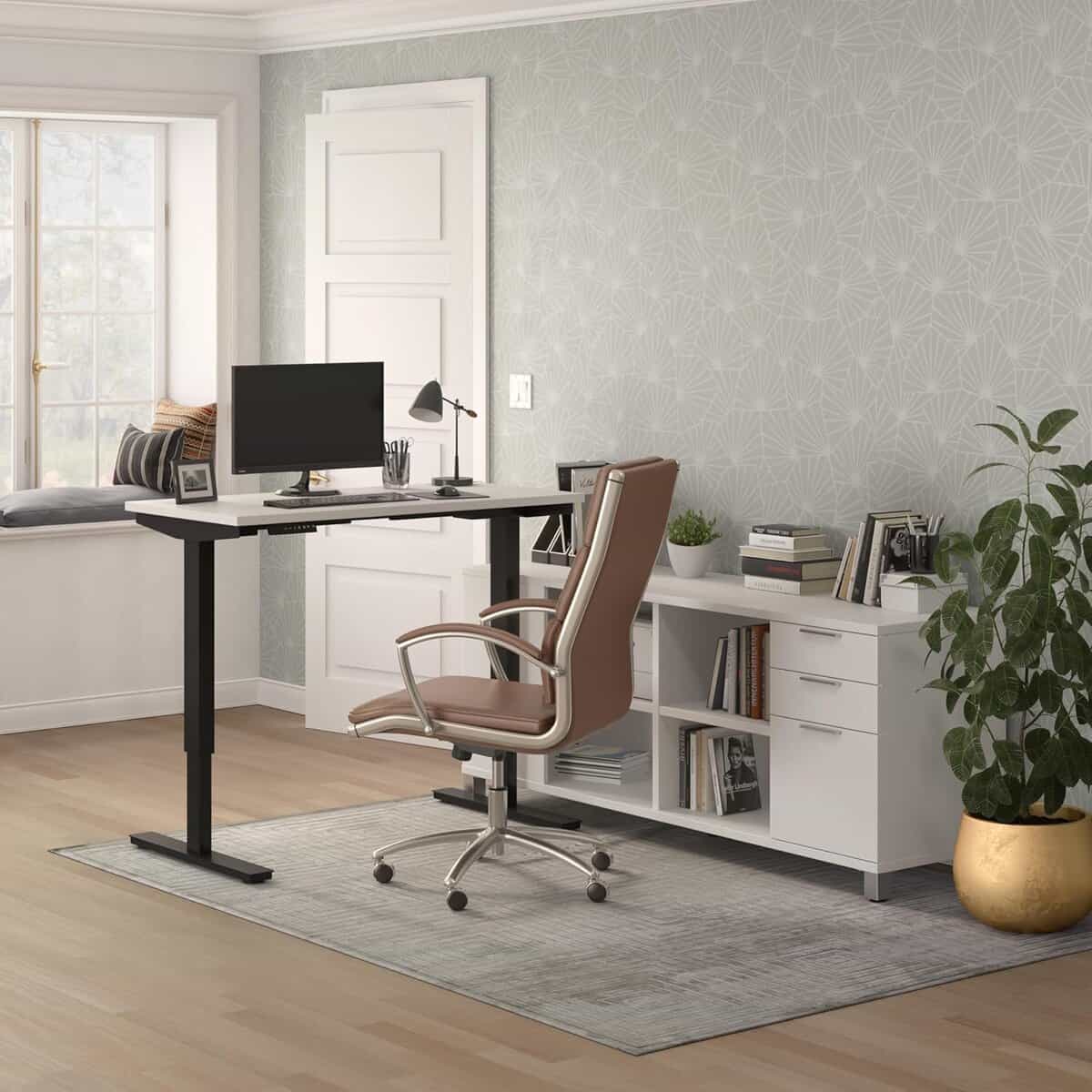 Bestar Pro-Linea L-Shaped Standing Desk