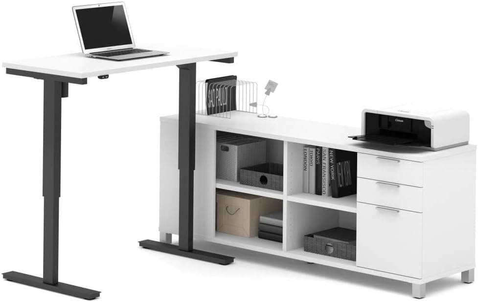 Bestar Pro-Linea L-Shaped Standing Desk