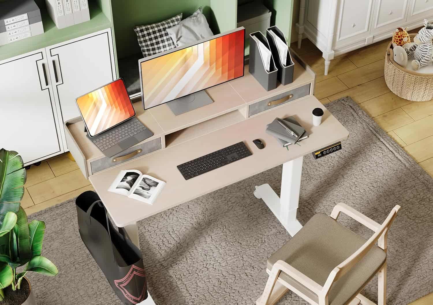 Claiks 48-Inch Electric Adjustable Standing Desk 