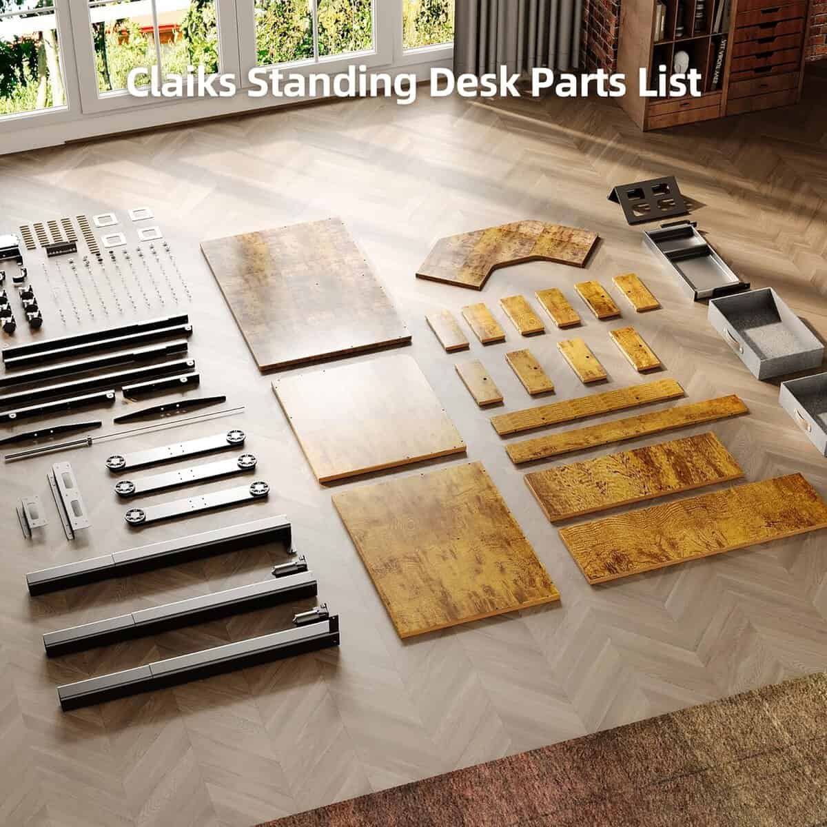 Claiks 63-Inch L-Shaped Standing Desk