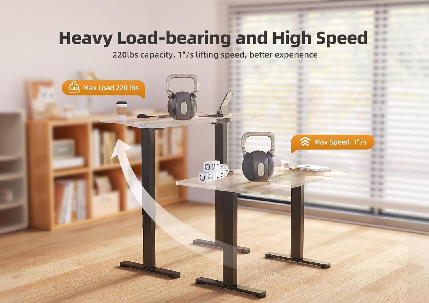 Claiks Dual Motor Electric Standing Desk 