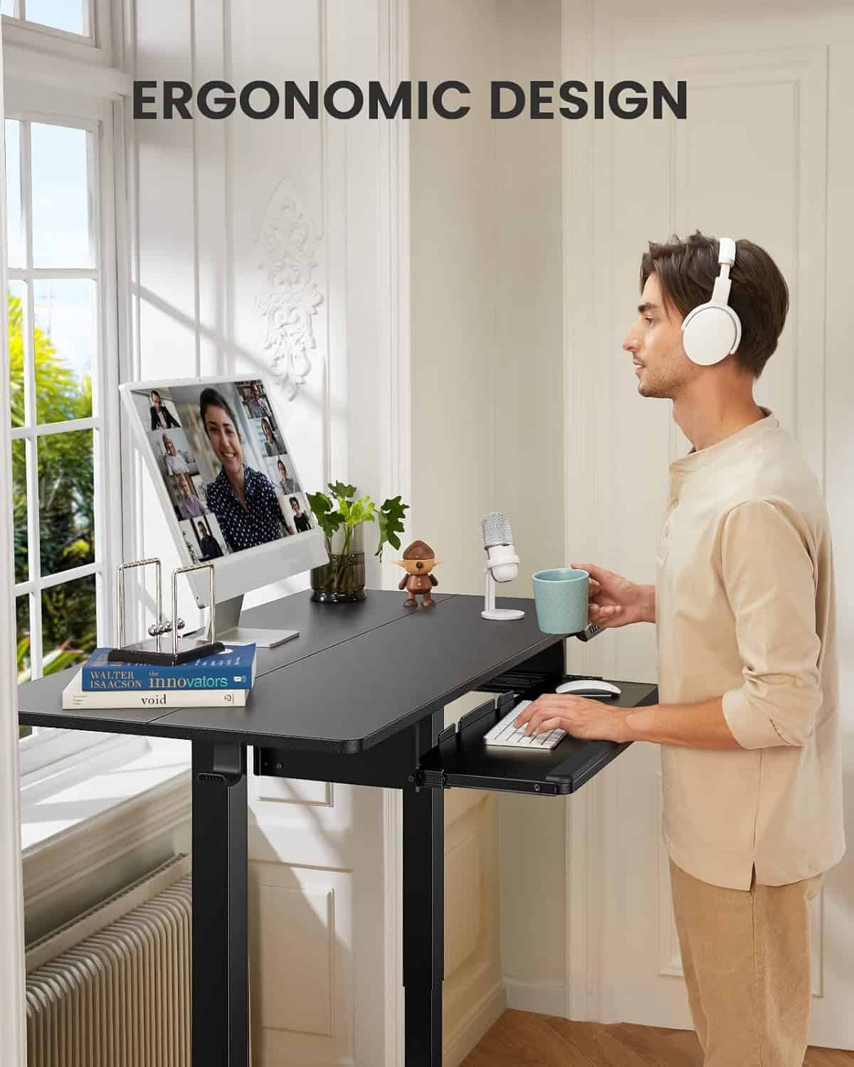 ErGear 55-Inch Electric Standing Desk-Keyboard