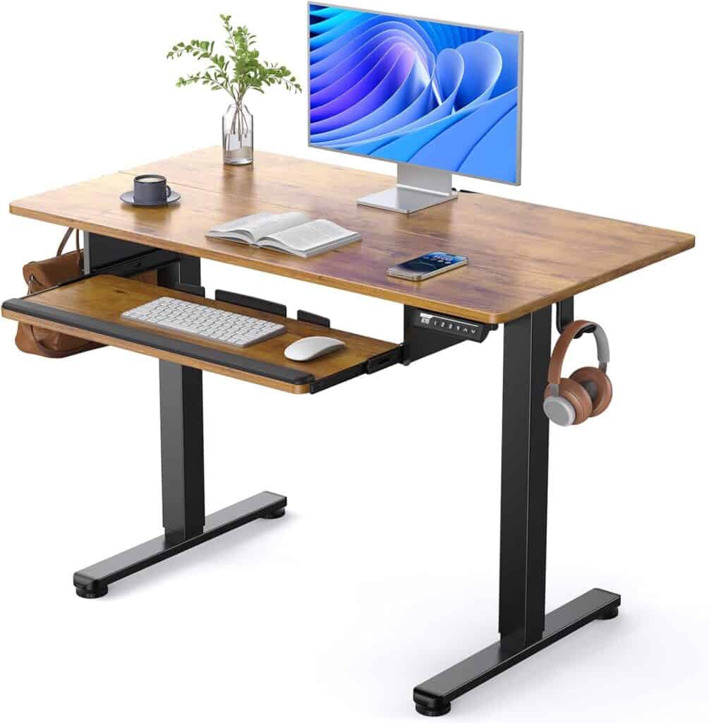 ErGear Electric Standing Desk-Brown