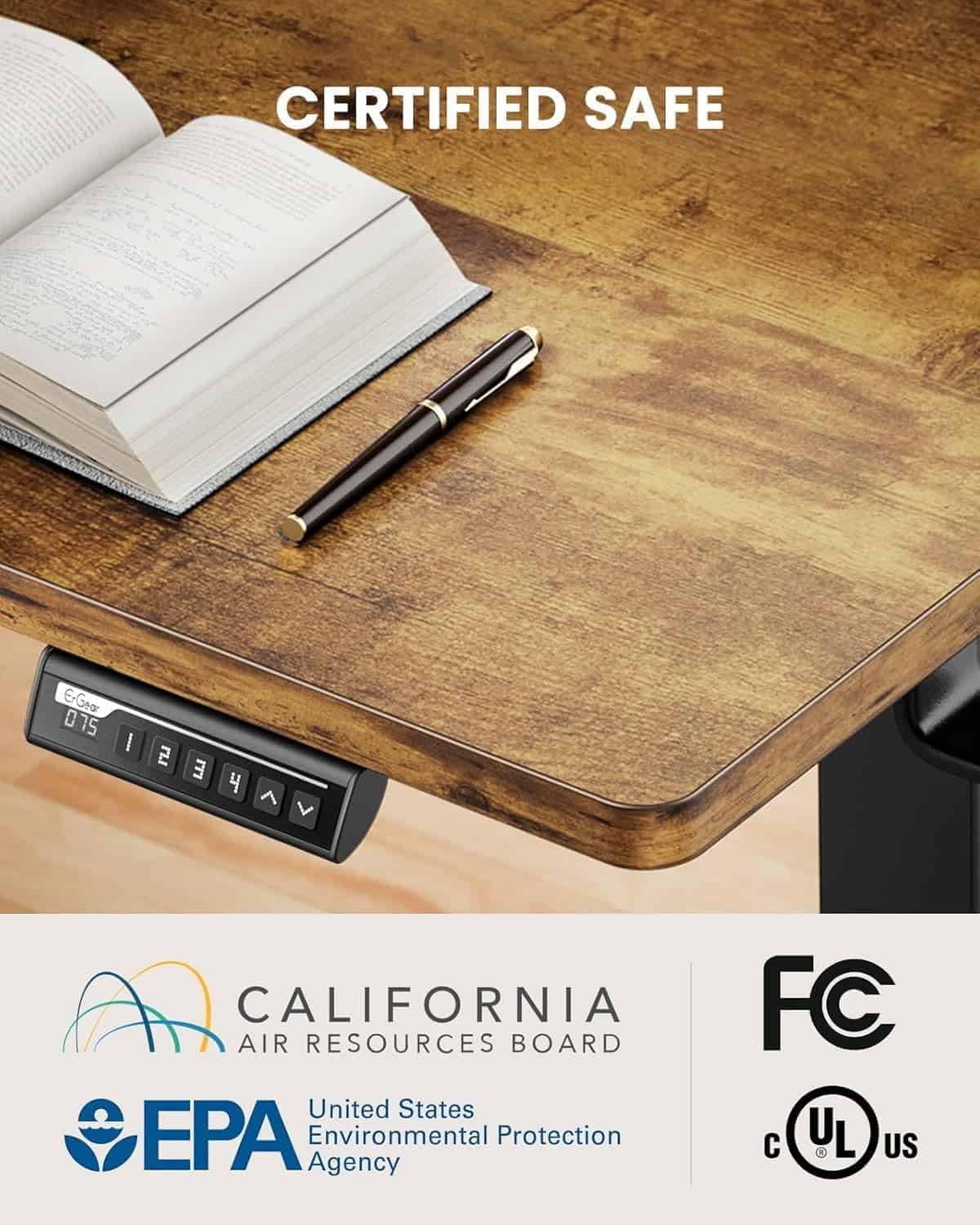 ErGear Electric Standing Desk-Brown