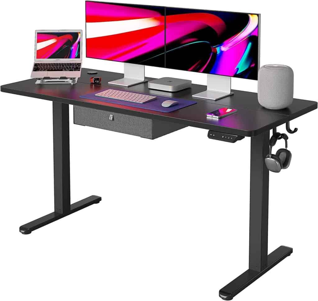 FEZIBO 55" Electric Standing Desk with Drawer