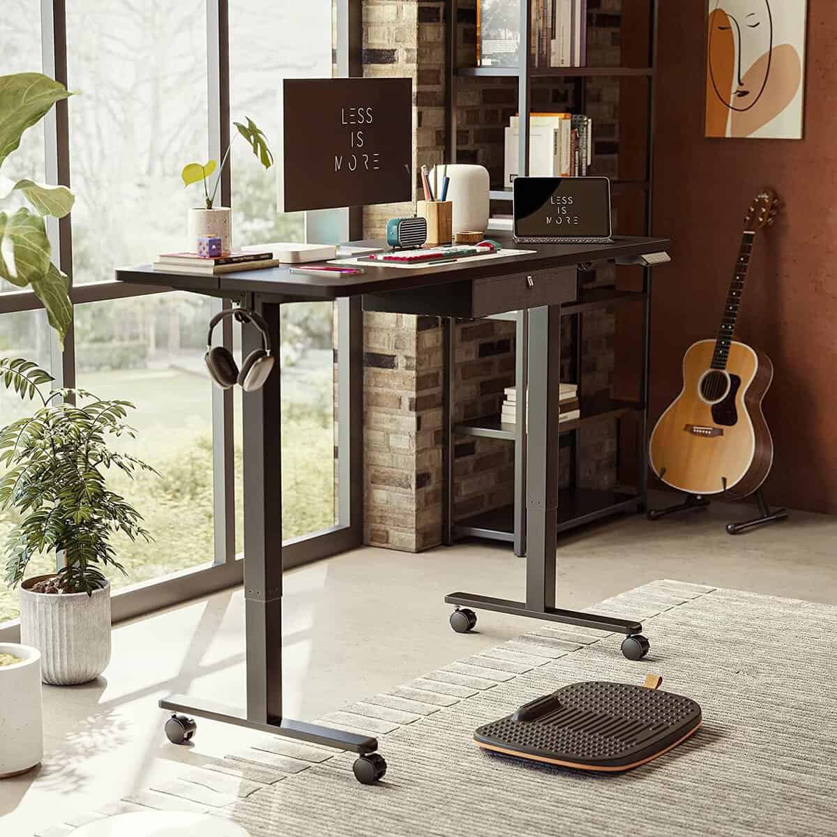 FEZIBO 55" Electric Standing Desk with Drawer
