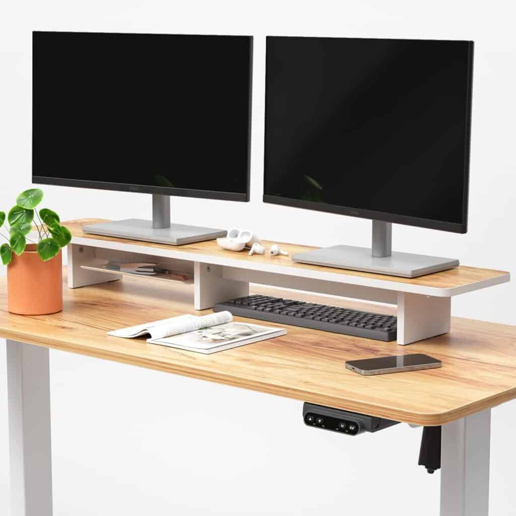 FEZIBO Dual Monitor 43 Inch Stand Riser