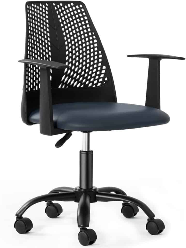 FEZIBO Modern Blue Ergonomic Home Office Chair