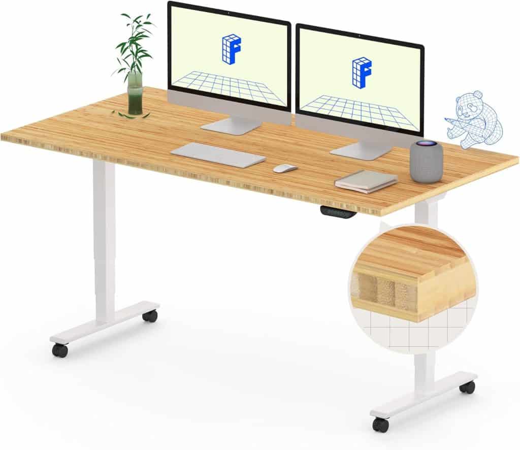 FLEXISPOT 55x28"Bamboo Dual Motor Standing Desk