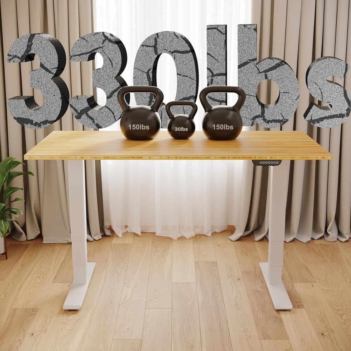 FLEXISPOT 55x28"Bamboo Dual Motor Standing Desk