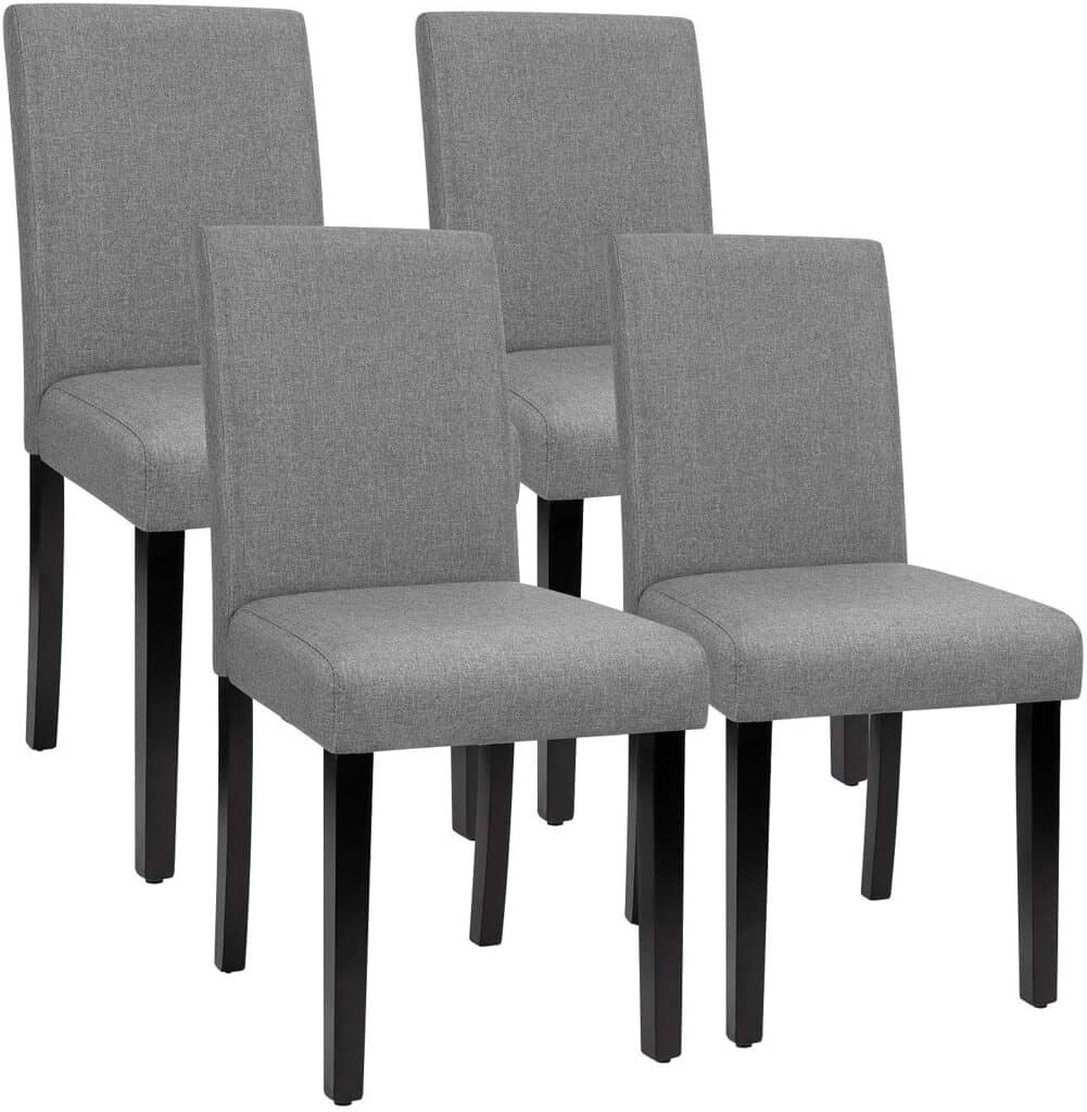 Furmax Dining Chairs Set of 4 with Gray Upholstery