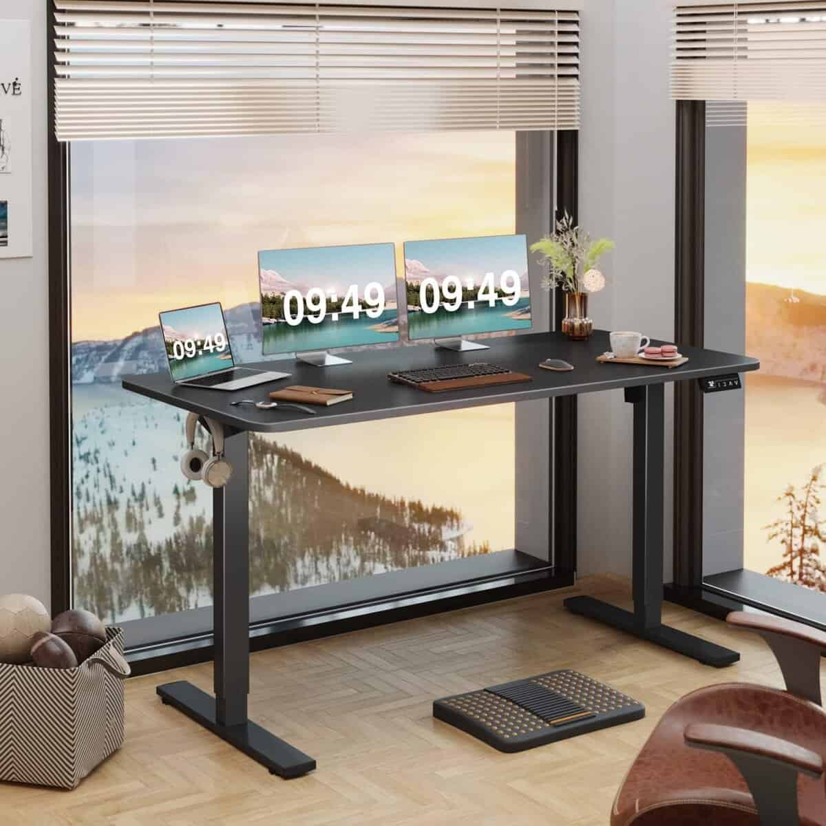 Furmax Electric Height Adjustable Standing Desk- Black