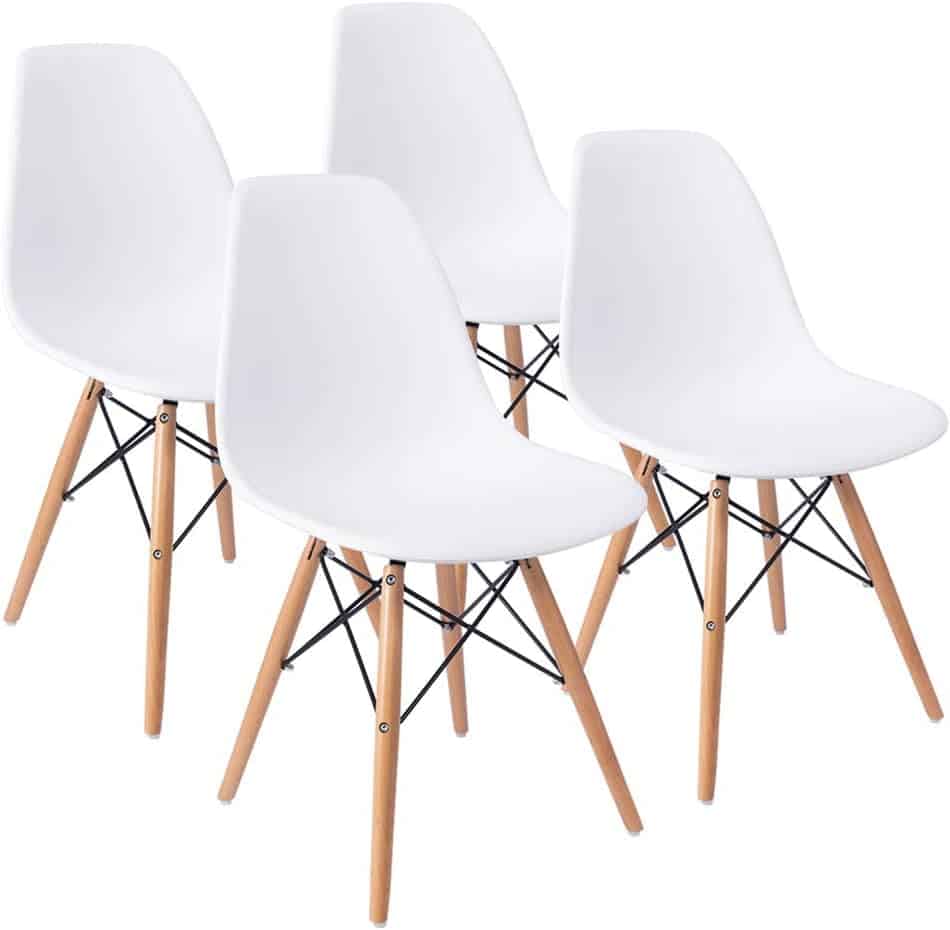Furmax White Dining Chairs Set