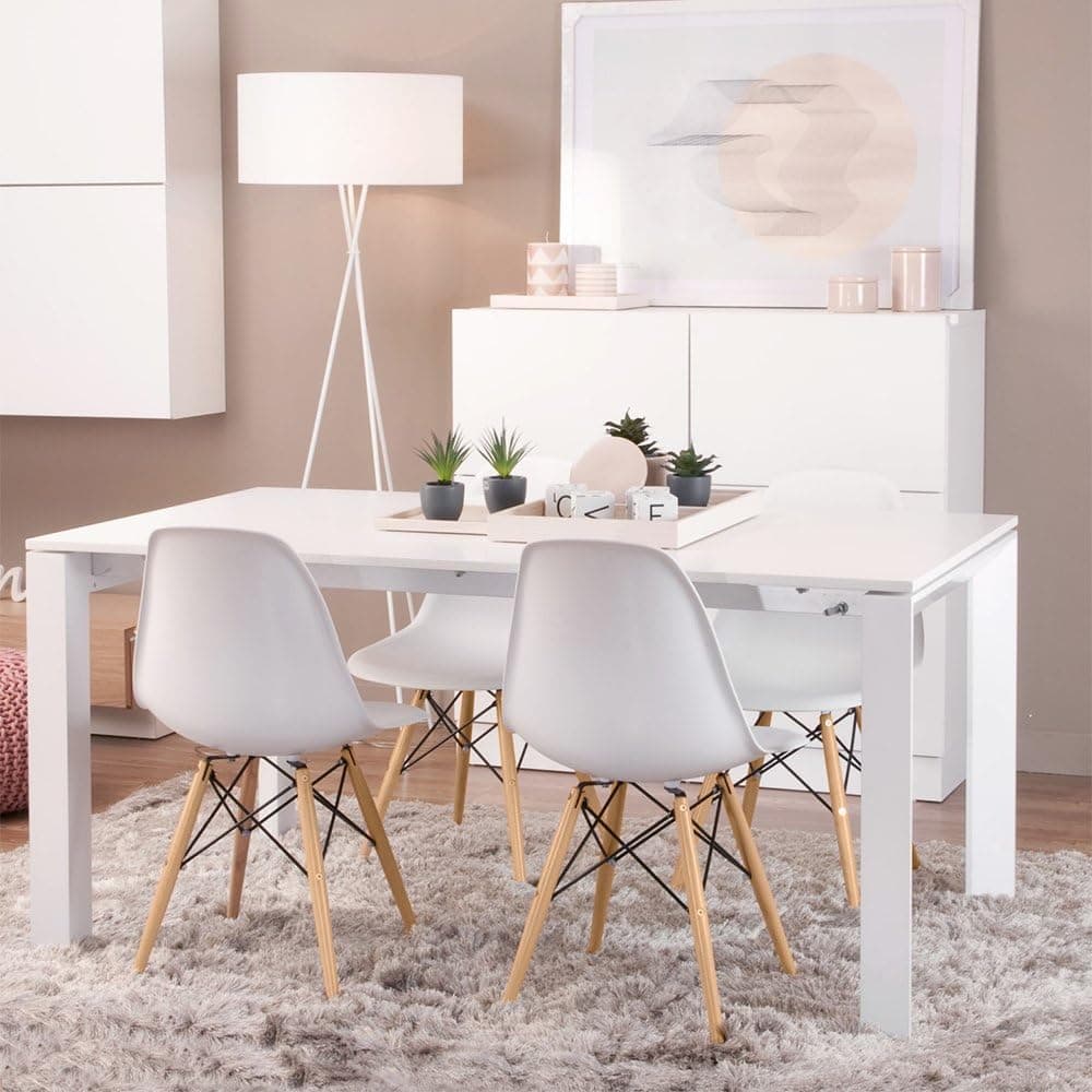 Furmax White Dining Chairs Set