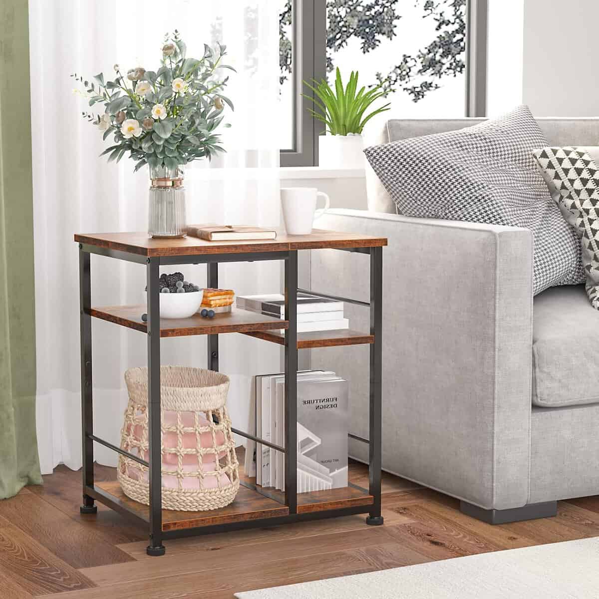 Furologee 3 Tier Printer Stand-Brown