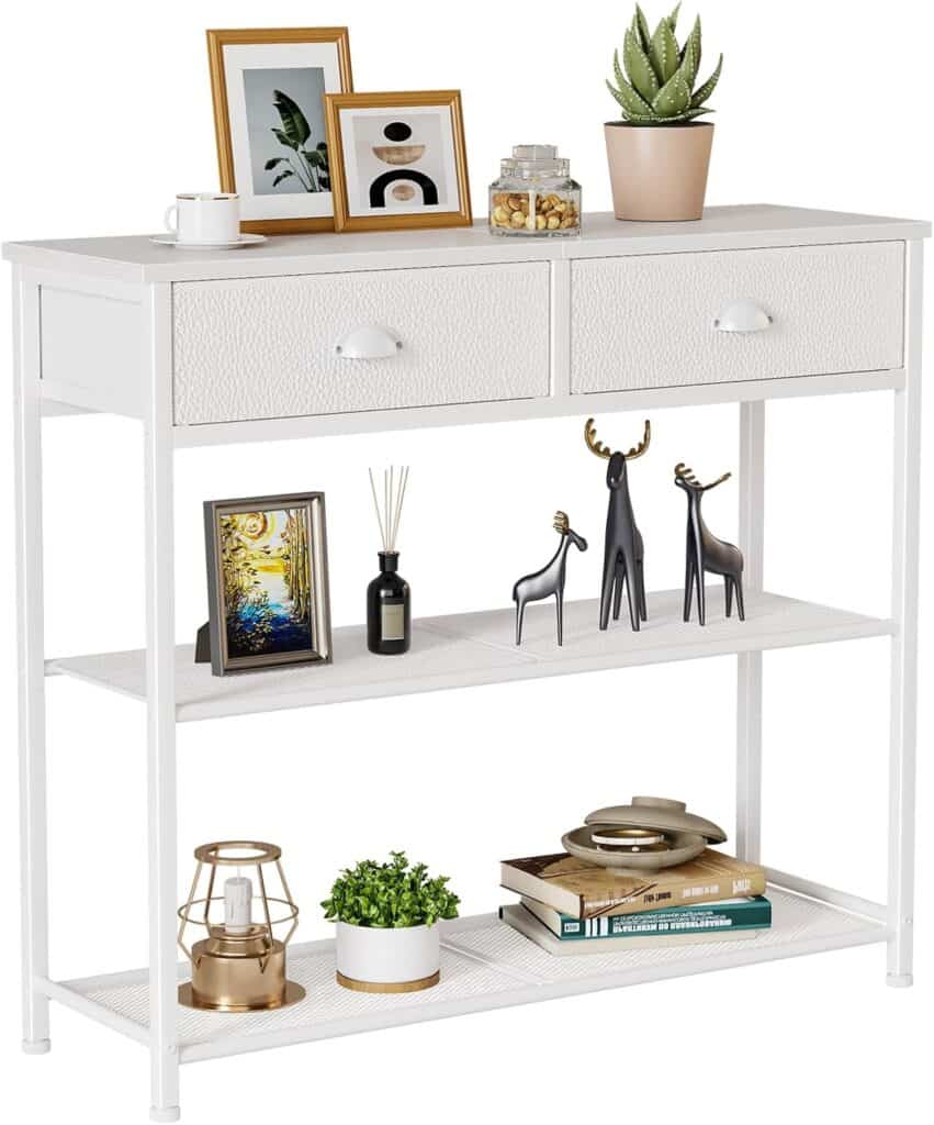 Furologee 30-Inch White Entryway Console Table