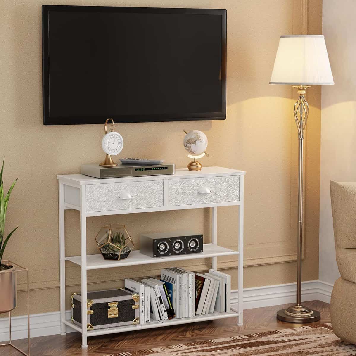 Furologee 30-Inch White Entryway Console Table