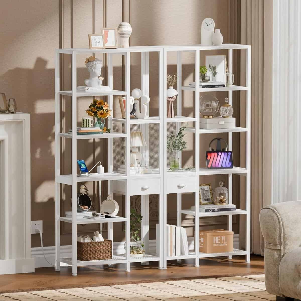 Furologee 4‑Tier Narrow Folding Bookshelf